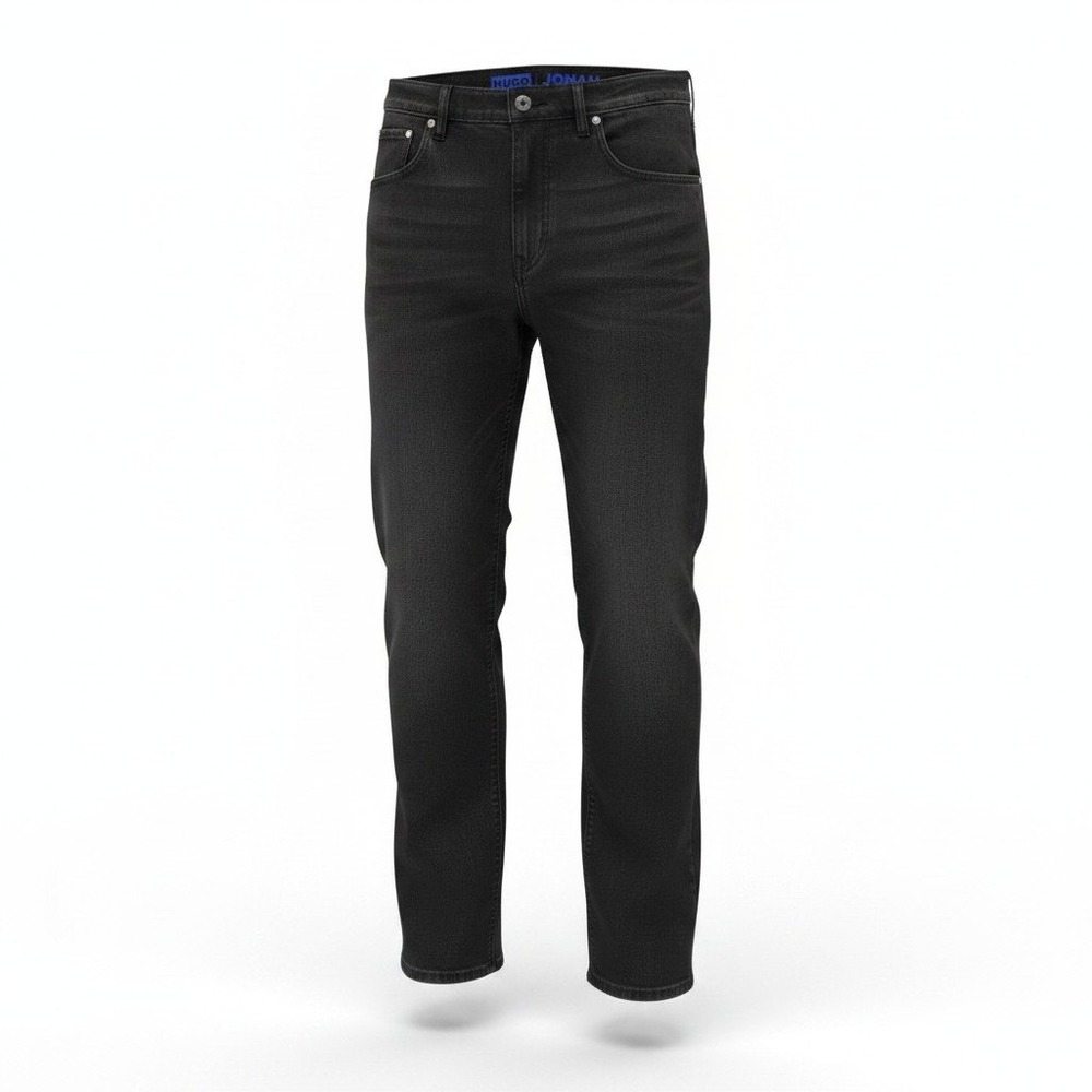 HUGO Jonah Straight Leg Jeans Mens 38x32 Black Denim Quiet Luxury Classic Casual
